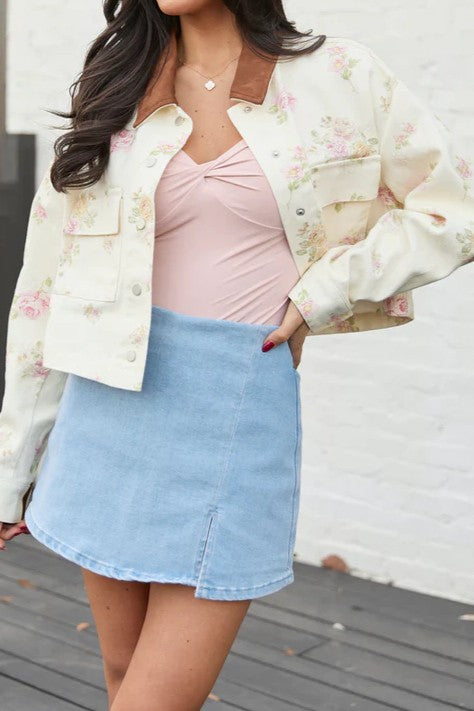 Floral Crop Barn Jacket