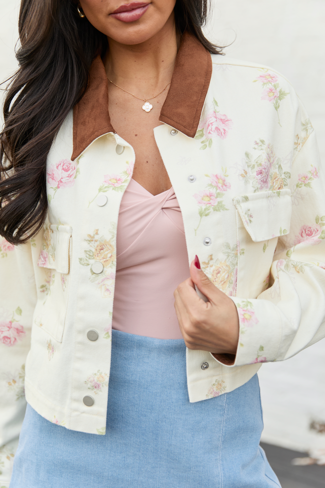 Floral Crop Barn Jacket