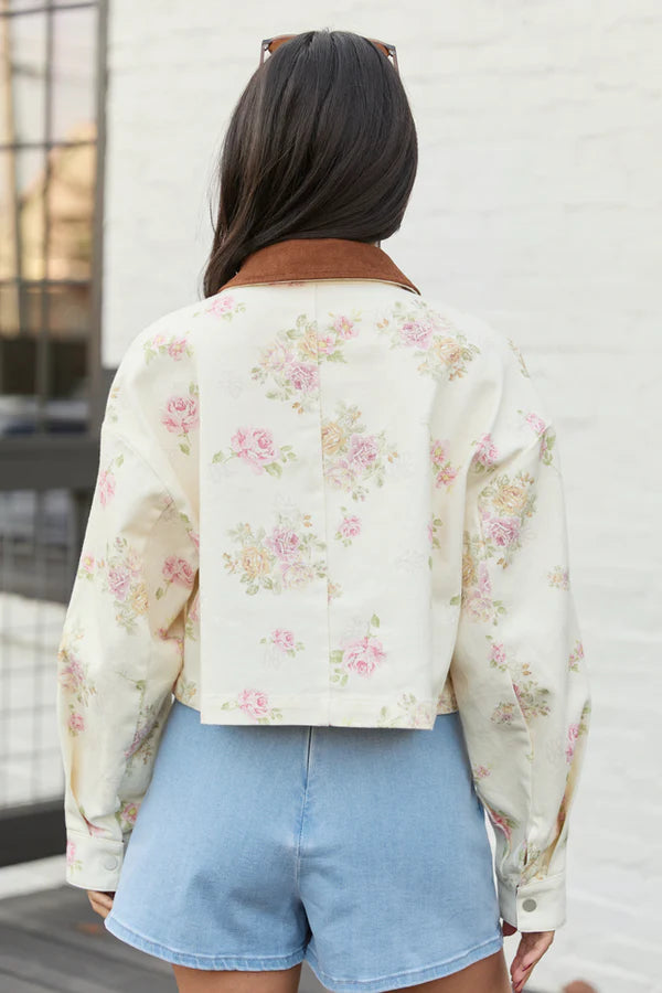 Floral Crop Barn Jacket