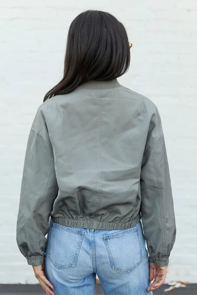 Sage Green Nylon Jacket